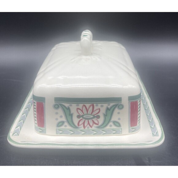 VTG MIKASA Country Classics Covered Butter Dish - Picture 4 of 8